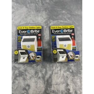 EverBrite Motion Activated Solar Powered LED Outdoor Light 2 Pack As Seen On TV